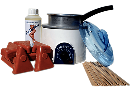 Kit d'épilation complet à la cire chaude Argan chauffe cire professionnelle avec une cuve 400 ml