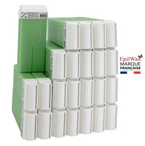 Lot de 24 roll-on de cire à l'Aléo Véra pour les jambes