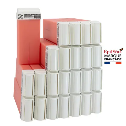 Lot de 24 roll-on de cire Rose pour les jambes