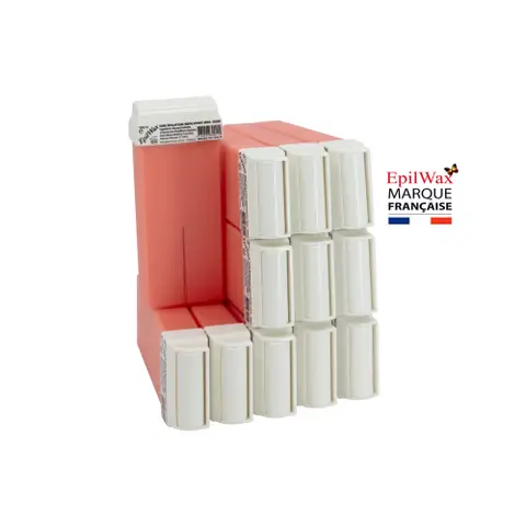 Lot de 12 roll-on de cire jetable Rose