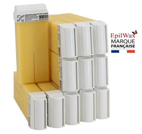 Lot De 12 Roll On De Cire Jetable Blanche