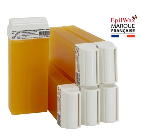 Lot de 6/12 roll-on de cire jetable Miel - Lot de 6